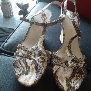 Franco Sarto snake skin sandals